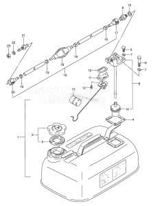 DT9.9 From 00991K-861001 ()  1998 drawing FUEL TANK (~MODEL:92 /​ E28)