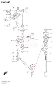 DF225Z From 22503Z-710001 (E03)  2017 drawing CLUTCH SHAFT (DF225Z:E03)