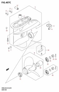 DF60A From 06002F-410001 (E03)  2014 drawing GEAR CASE (DF60A)