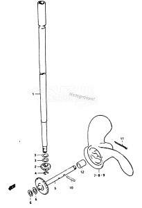 DT7.5 From c-10001 ()  1982 drawing TRANSMISSION - PROPELLER