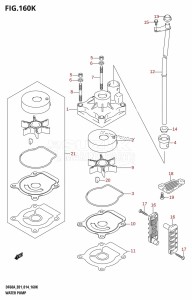 DF50A From 05003F-410001 (E01)  2014 drawing WATER PUMP (DF60AQH:E40)