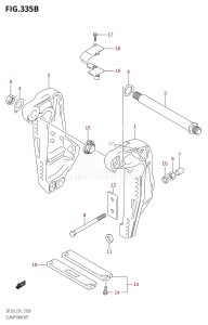 DF200Z From 20002Z-110001 (E01 E40)  2011 drawing CLAMP BRACKET (L-TRANSOM)