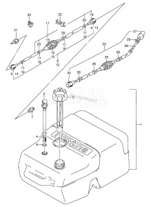 DT85T From 8501-920640 ()  1989 drawing FUEL TANK (PLASTIC)