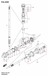 DF250 From 25003F-040001 (E01 E03 E40)  2020 drawing TRANSMISSION (DF225T)