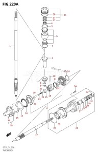 DF250Z From 25003Z-010001 (E01 E40)  2010 drawing TRANSMISSION (DF200T,DF200WT,DF225T,DF225WT,DF250T)