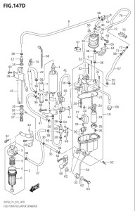 25003F-240001 (2022) 250hp E11 E40-Gen. Export 1-and 2 (DF250T  DF250T) DF250 drawing FUEL PUMP / FUEL VAPOR SEPARATOR (E03:DF250ST:(020,021))