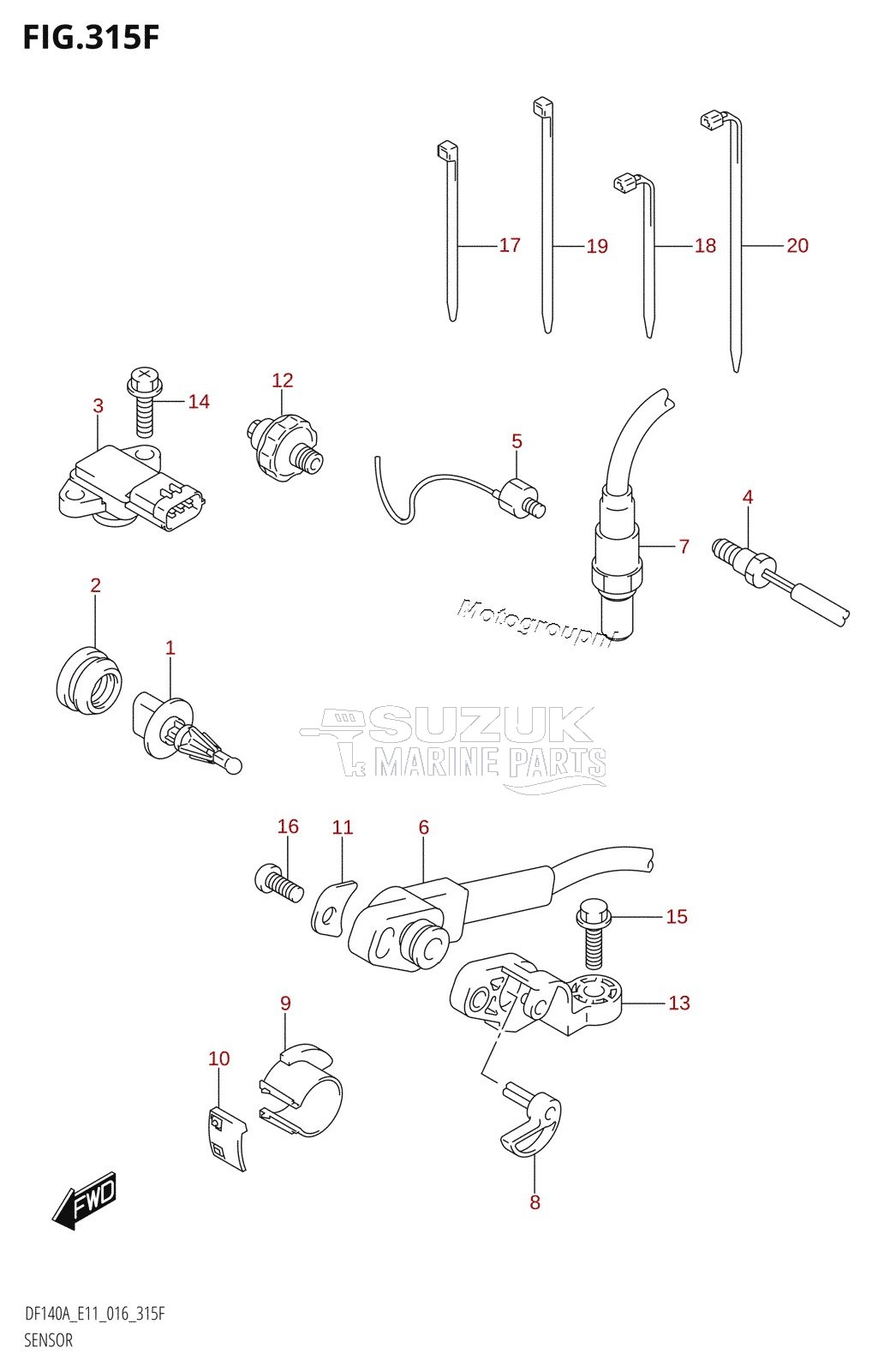 SENSOR (DF140AT:E11)