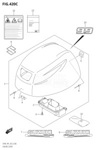 00994F-040001 (2020) 9.9hp P01-Gen. Export 1 (DF9.9A  DF9.9A) DF9.9A drawing ENGINE COVER (DF9.9A:020)