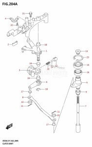 DF200Z From 20002Z-140001 (E01 E40)  2021 drawing CLUTCH SHAFT