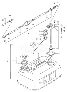 DT65 From 06502-131001 ()  1991 drawing FUEL TANK (E28)