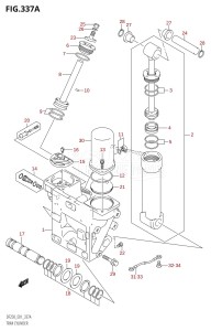 DF250Z From 25001Z-880001 (E01 E40)  2008 drawing TRIM CYLINDER (X-TRANSOM,XX-TRANSOM)