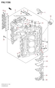 DF200Z From 20002Z-310001 (E03)  2013 drawing CYLINDER BLOCK (DF250ST:E03)