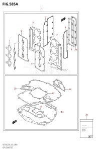 DF225Z From 22503Z-210001 (E03)  2012 drawing OPT:GASKET SET (DF200T:E03)