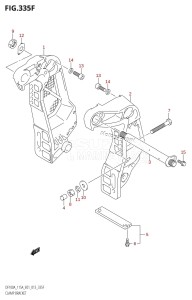 DF140AZ From 14003Z-310001 (E01 E40)  2013 drawing CLAMP BRACKET (DF115AZ:E40)