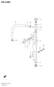 DF100A From 10003F-410001 (E01 E40)  2014 drawing FUEL INJECTOR (DF140AT:E40)