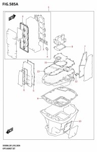 DF200Z From 20002Z-810001 (E01 E40)  2018 drawing OPT:GASKET SET