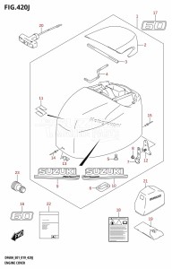 DF50A From 05003F-910001 (E01)  2019 drawing ENGINE COVER (DF60AQH:E40,DF60ATH:E40,DF60AVT:E40,DF60AVTH:E40)