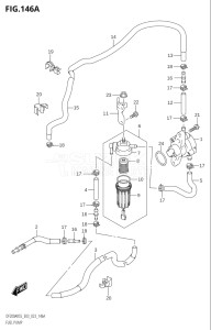 15004F-140001 (2021) 150hp E03-USA (DF150AST) DF150AST drawing FUEL PUMP