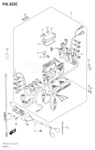 14003F-810001 (2018) 140hp E11 E40-Gen. Export 1-and 2 (DF140AT) DF140A drawing HARNESS (DF140AT,DF140AZ)