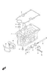 Outboard DF 25A drawing Engine Holder