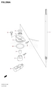 DF300 From 30001F-980001 (E03)  2009 drawing CLUTCH ROD (DF300T)