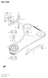 DF140 From 14001F-680001 (E03)  2006 drawing TIMING CHAIN