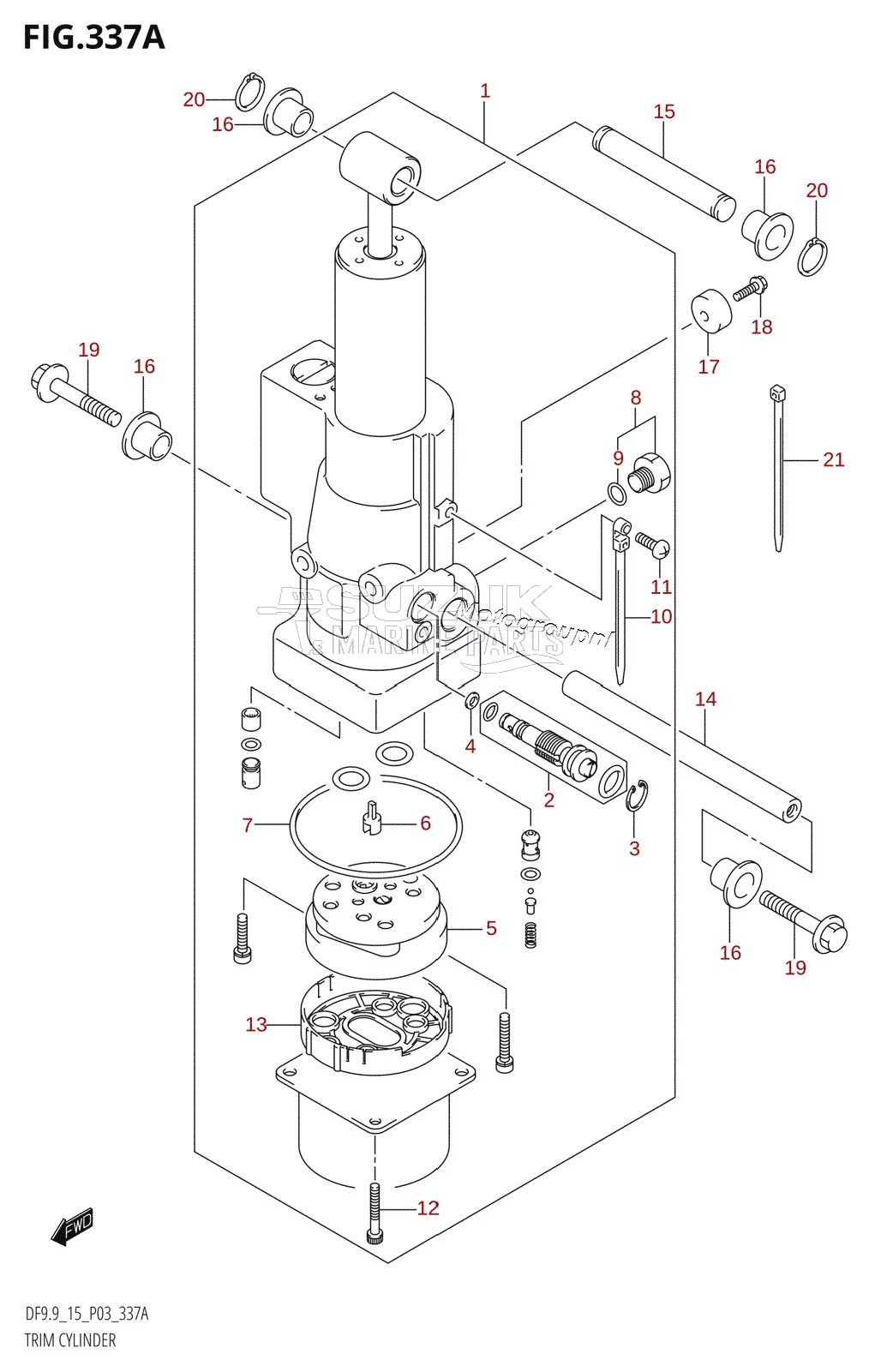 TRIM CYLINDER (DF9.9T,DF9.9TH)