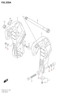 06002F-210001 (2012) 60hp E03-USA (DF60A) DF60A drawing CLAMP BRACKET (DF40A:E03)