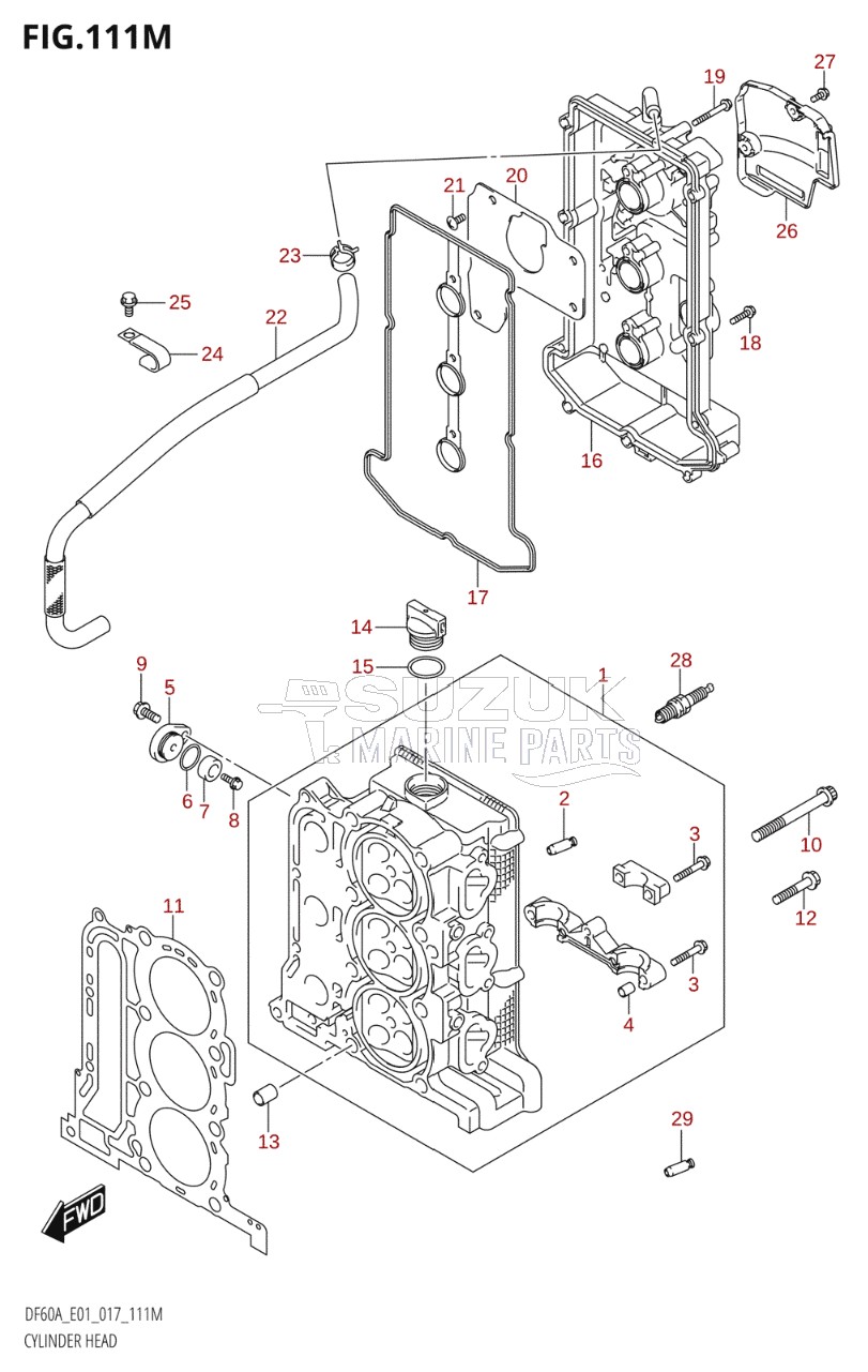 CYLINDER HEAD (DF60ATH:E40)