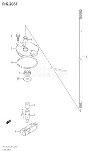 DF150Z From 15002Z-410001 (E03)  2014 drawing CLUTCH ROD (DF175TG:E03)