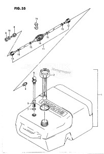 DT9.9C From 00994-801001 ()  1988 drawing FUEL TANK (DT9.9C PLASTIC)