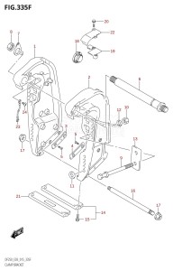 DF250T From 25004F-510001 (E03)  2015 drawing CLAMP BRACKET (DF250Z:E03:(X-TRANSOM,XX-TRANSOM))