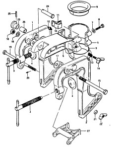 DT2 From 0201-200001 ()  1982 drawing CLAMP BRACKET /​ SWIVEL BRACKET 2