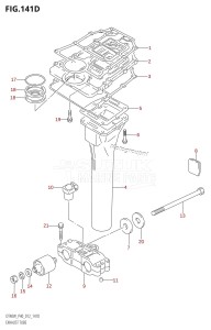 DT40 From 04005-210001 ()  2012 drawing EXHAUST TUBE (DT40WR:P90)