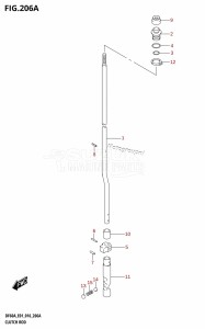 DF60A From 06003F-610001 (E01 E40)  2016 drawing CLUTCH ROD (DF40A:E01)