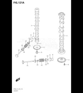 07003F-340001 (2023) 70hp E11 E40-Gen. Export 1-and 2 (DF70A  DF70AT  DF70ATH) DF70A drawing CAMSHAFT (DF70A,DF70ATH)