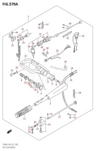 DT40 From 04005K-210001 ()  2012 drawing OPT:TILLER HANDLE (DT40WR:P40)