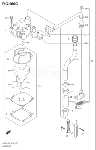 10003F-310001 (2013) 100hp E01 E40-Gen. Export 1 - Costa Rica (DF100AT) DF100A drawing WATER PUMP (DF140AT:E01)