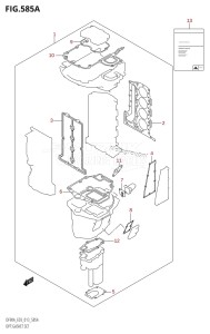 DF80A From 08002F-310001 (E03)  2013 drawing OPT:GASKET SET