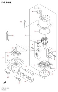 DF200 From 20001F-980001 (E01 E40)  2009 drawing PTT MOTOR (L-TRANSOM)