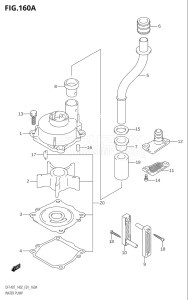 14002Z-010001 (2010) 140hp E01 E40-Gen. Export 1 - Costa Rica (DF140WZK10  DF140ZK10) DF140 drawing WATER PUMP ((DF140T,DF140Z):(K2,K3,K4,K5,K6))