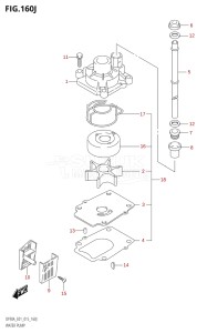 09003F-510001 (2005) 90hp E01 E40-Gen. Export 1 - Costa Rica (DF90A  DF90ATH) DF90A drawing WATER PUMP (DF90ATH:E01)