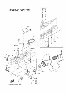 F350AETX drawing PROPELLER-HOUSING-AND-TRANSMISSION-2