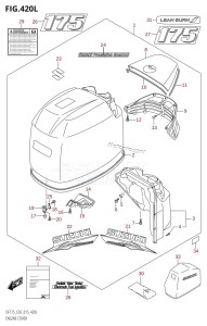 DF175ZG From 17502Z-510001 (E03)  2015 drawing ENGINE COVER (DF175TG:E03)