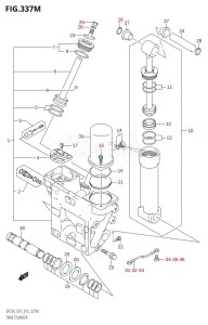 DF250 From 25003F-310001 (E01 E40)  2013 drawing TRIM CYLINDER (DF250Z:E40:(X-TRANSOM,XX-TRANSOM))