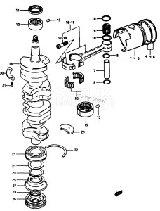 DT115 From 11502-011001 ()  1990 drawing CRANKSHAFT