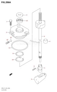 DF115T From 11501F-251001 (E03)  2002 drawing CLUTCH ROD ((DF90T,DF115T):(K1,K2,K3,K4,K5,K6))