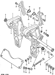 DT50 From 5001-200001 ()  1982 drawing CLAMP BRACKET (1)