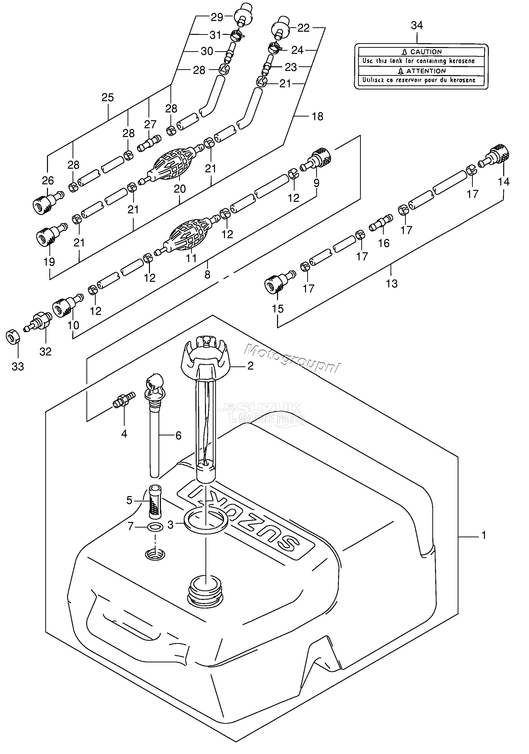 FUEL TANK (PLASTIC /​ 25L)