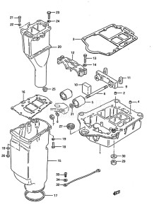 Outboard DT 140 drawing Engine Holder